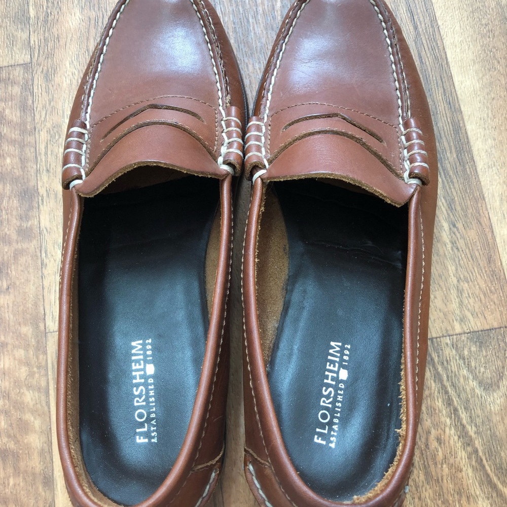 Florsheim Vintage Brown Leather Penny Loafers